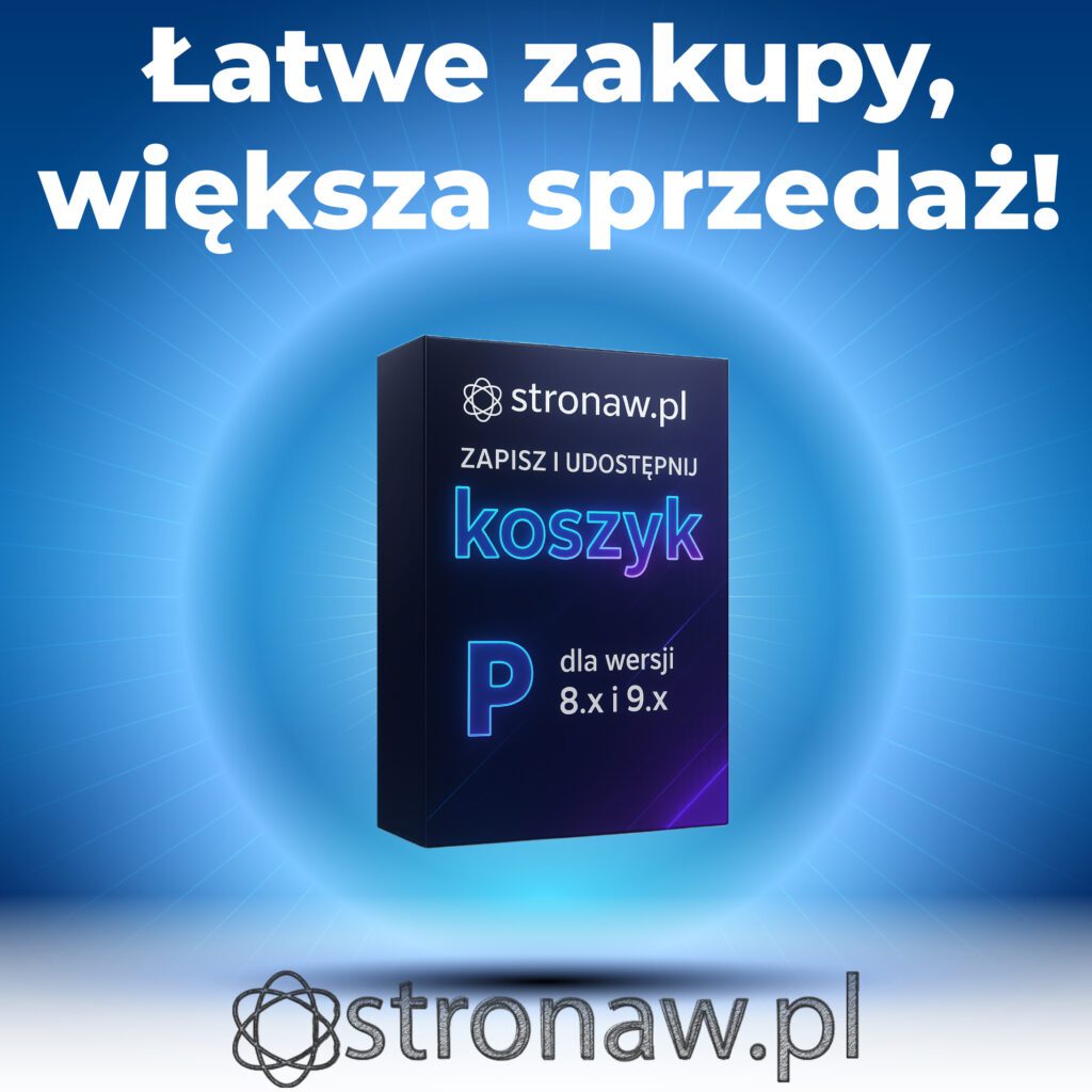 Zapisz i udostępnij koszyk - stronaW.pl